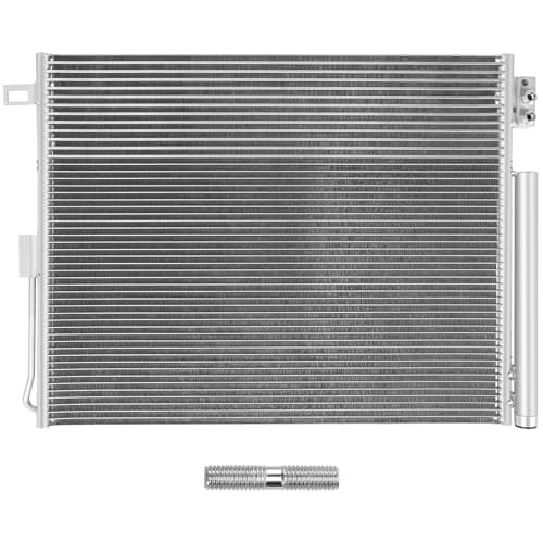 Image of Air Conditioning A/C Condenser Compatible with Jeep Grand Cherokee 2011-2020, Jeep Grand Cherokee L 2021 / Dodge Durango 2011-2021# 3893, 4770810, 55038003AE, 55038003AF, 55038003AG
