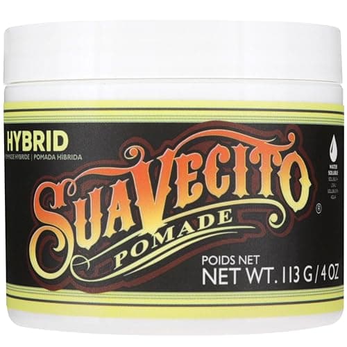 Image of Suavecito Hybrid Hair Pomade For Men, Medium Hold High Shine Hybrid Oil and Water Based Pomade, Reworkable 4oz/113g