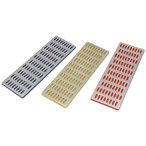 Image of Draper 26335 Diamond Whetstone Set, 152mm x 50mm x 4.2mm, Blue, Pack of 3