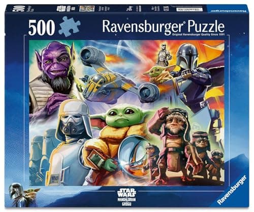Image of Star Wars The Mandalorian & Grogu Ravensburger Puzzle – 500 Piece Colorful Jigsaw Puzzle for Kids & Adults