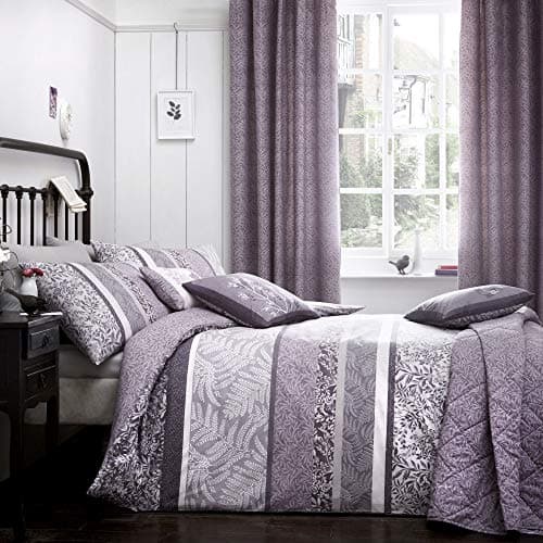 Image of Dreams & Drapes, Hanworth, Easy Care Duvet Cover Set, Single, Heather, Duvet Cover Set, Purple