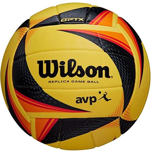 Image of Wilson OPTx Avp Vb Replica Volleyball, Yellow, Size: 5