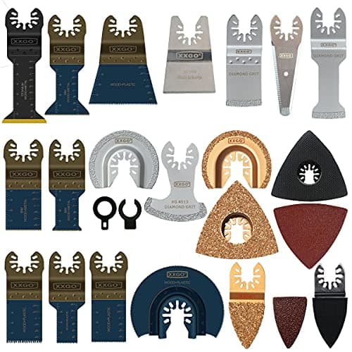 Image of XXGO 120 Pcs Oscillating Multitool Blades Accessories Kits Compatible with Bosch, Chicago, Craftsman, Dewalt, Harbor Freight,Milwaukee, Porter Cable, Ridgid, Ryobi, Rockwell XG1201U
