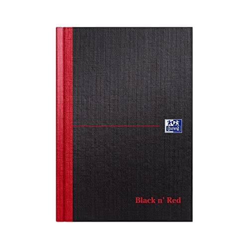Image of Oxford Black n' Red A5 Hardback Casebound Notebook, Ruled with A-Z Index, 192 Page, 1 Notebook