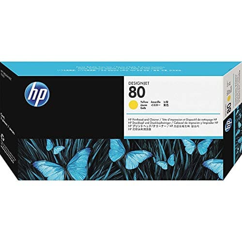 Image of HP Original C4823A Print Head + Cleaner No 80 Yellow