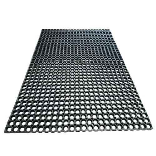 Image of LSC Heavy Duty Rubber Drainage Mat 100 cm x 150 cm Non Slip 22mm Thick Commercial Floor Mat with Drainage Holes Anti-Fatigue Outdoor Mat for Restaurant Bar Garage Garden & Wet Areas