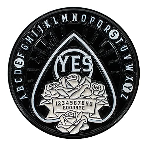 Image of Yes or No Decision making comemerative coin: 3D embossed Yes/No Ouija board style souvenir coin for decision making, coin toss game, collectors item, spirit coin.