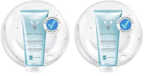 Image of Vichy Pureté Thermale One Step Fresh Cleansing Gel for Sensitive Skin and Eyes 200ml (Pack of 2)