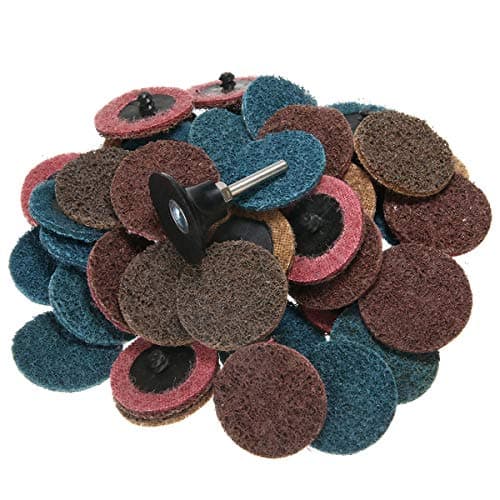 Image of 30PCS Mix 2'' 50mm Sanding Discs Fine Grit Roll Lock Surface Conditioning Quick Change with 1 Pad Holder