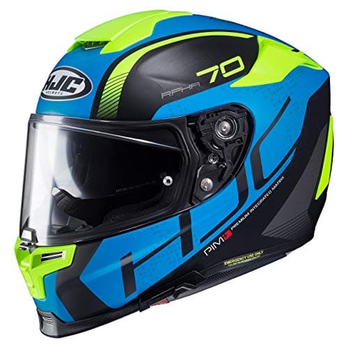Image of HJC RPHA 70 VIAS MC2SF Motorcycle Helmet, Black/Blue/Yellow, Size S, 2431_25632