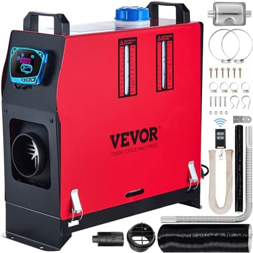 Image of VEVOR 8KW Diesel Air Heater Muffler Diesel Heater 12V 8000W Diesel Parking Heater Remote Control Remote Control with LCD Switch for Car Bus Trucks Motor-Home and Boats