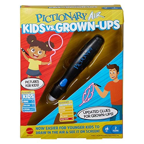 Image of Pictionary Air Kids vs Grown-Ups Family Drawing Game, Links to Smart Devices, Gift for Kid, Family & Adult Game Night, Ages 6 Years & Older - Amazon Exclusive