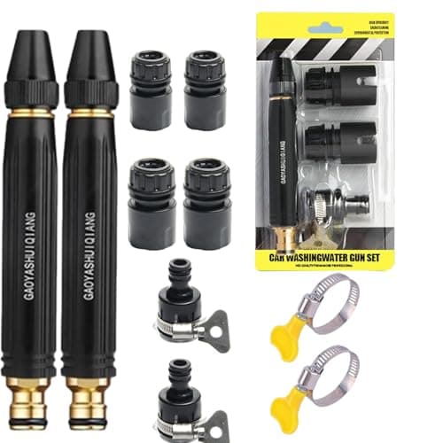 Image of Heavy Duty Adjustable Twist Hose Nozzle Jet Sweeper Nozzle,High Pressure Hose Nozzle,Garden Hose Pressure Washer,Powerful High-Pressure Home Car Wash & Garden Sprayer (2 Set)