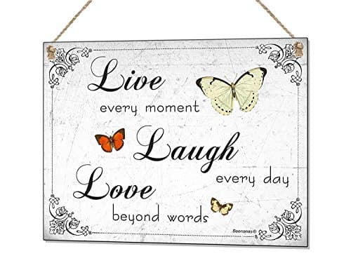 Image of Beenanas Live laugh Love Metal Sign Home Decoration Tin Plaque Wall Art