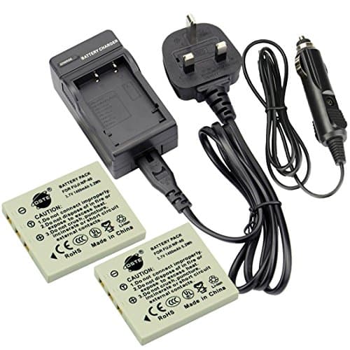 Image of DSTE® 2x NP-40 Li-ion Battery + DC29U Travel and Car Charger Replacement for FinePix F810 F811 J50 V10 Z1 Z2 Z3 Z5fd Camera as Fujifilm NP40 NP-40N PENTAX D-Li85 RICOH D-LI8