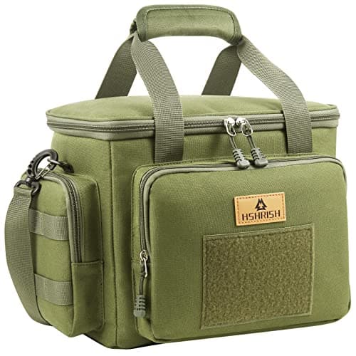 Image of HSHRISH Lunch Bag for Men, Tactical Cooler Bag, Reusable Waterproof Leakproof Insulated Lunch Box for Adults Men Work Picnic Outdoor Camping Day trips Fishing, 12L Army green