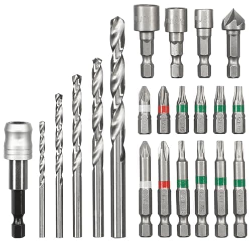 Image of Original Einhell Bit Drill Box 22-Piece S-Box Tool Accessories (22-Piece Bit and Drill Set, Suitable for All Drills with a 1/4 Inch Hex Socket, Includes Storage Box)