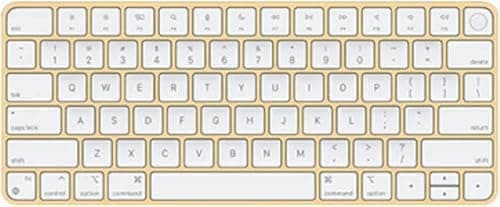 Image of Apple Magic Keyboard with Touch ID (A2449) (QWERTY English) Yellow (Renewed)