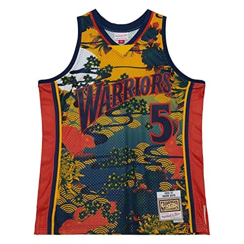Image of Mitchell & Ness Swingman Mesh Jersey Golden State Warriors Asian Baron Davis - S