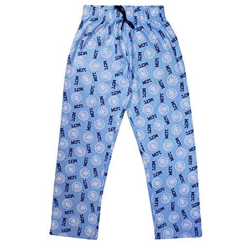 Image of Official Adults Manchester City Lounge Pants (100% Cotton & Adult Sizes S to XL) (LARGE)