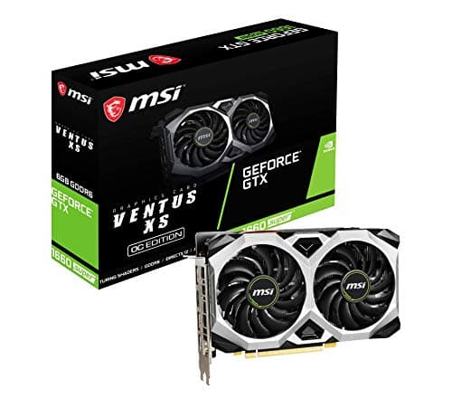 Image of MSI GeForce GTX 1660 SUPER VENTUS XS OC Gaming Graphics Card - 6GB GDDR6, 1815MHz, PCI Express x16 3.0, 192-bit, 3x DP, HDMI 2.0b