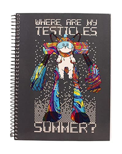 Image of Where Are My Testicles Rick and Morty Spiral Notebook