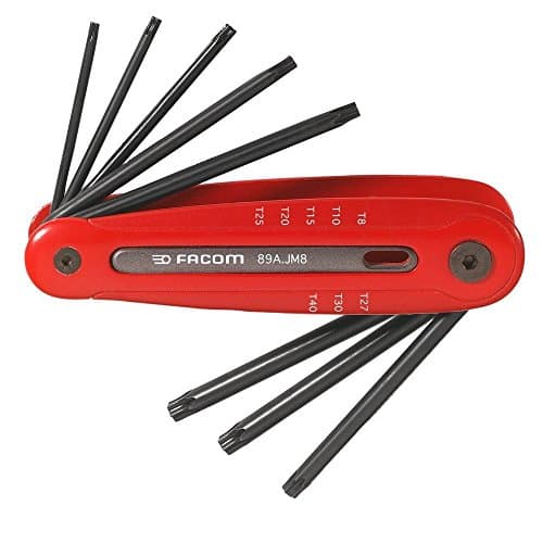 Image of FACOM 89A.JM8 Torx Allen Key Set 8 Pieces in Folding Holder