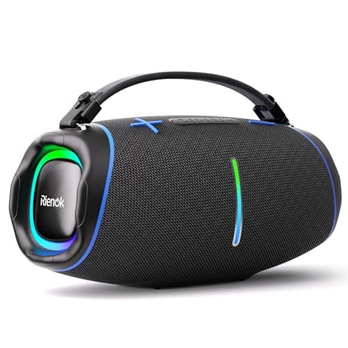 Image of RIENOK Bluetooth Speaker 100W Outdoor Portable Speaker with Tweeter & Woofer 30H Playtimes IPX6 Waterproof AUX USB TF Card Up to 128G Dual Pairing HD Stereo Bluetooth 5.3 for Home Party Camping Garden