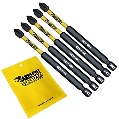 Image of 5 x SabreCut SCPH289_5 89mm PH2 Magnetic Impact Screwdriver Driver Bits Set Phillips Heavy Duty