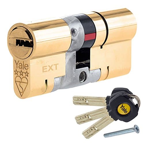 Image of Yale B-YS3-4040B - Platinum 3 Star Anti-Snap Euro Cylinder Lock - 40/(80mm)/ 40: 10: 40 - Brass Finish - High Security