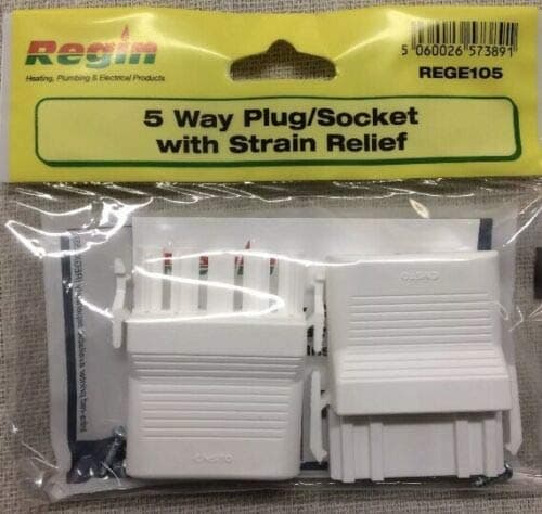 Image of REGE105 REGIN 5 Way Plug/Socket with Strain Relief