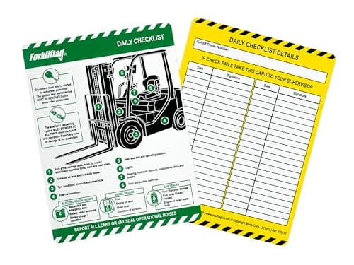 Image of Scafftag by Brady Forklifttag Status Insert Pack – 10 Safety Inserts for Forklift Inspection System and Pre-Shift Safety Compliance - Forklift Safety Tag