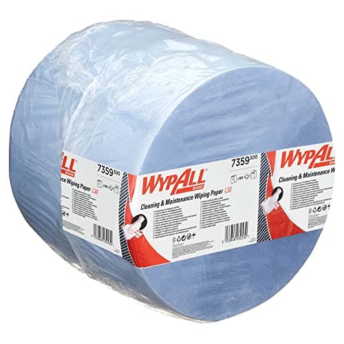 Image of WypAll Blue L30 Cleaning & Maintenance Wiping Paper 7359 - Extra Wide & Long Jumbo Roll - 1 Blue Roll x 1,000 3 Ply Paper Wipers
