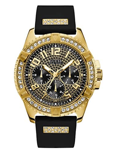 Image of GUESS Women Analog Japanese Quartz Watch with Silicone Strap U1132G1