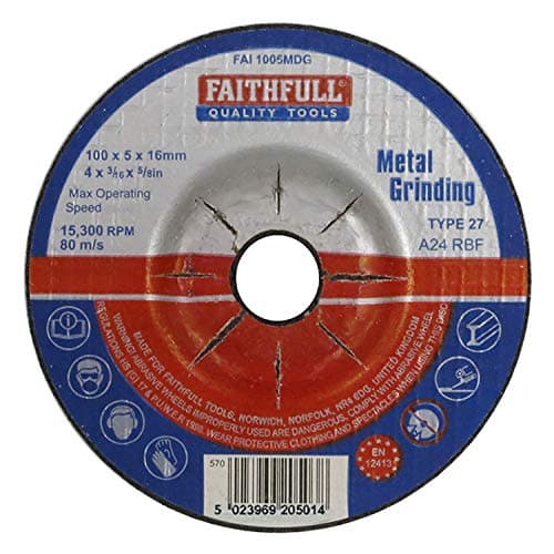 Image of Faithfull FAI1005MDG Metal Grinding Disc Depressed Centre 100 x 5 x 16