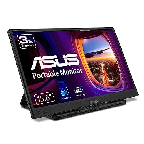 Image of ASUS ZenScreen 15.6” 1080P Portable Monitor (MB166B)-Full HD,IPS, USB3.2, Anti-glare surface, USB-powered, Flicker Free, Blue Light Filter, Tripod Mountable, Protective Sleeve, BLACK