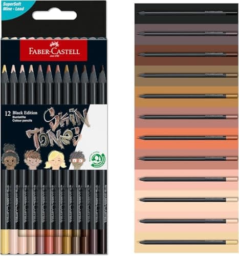Image of Faber-Castell Colour Pencils Black Edition - Skin Tones x 12