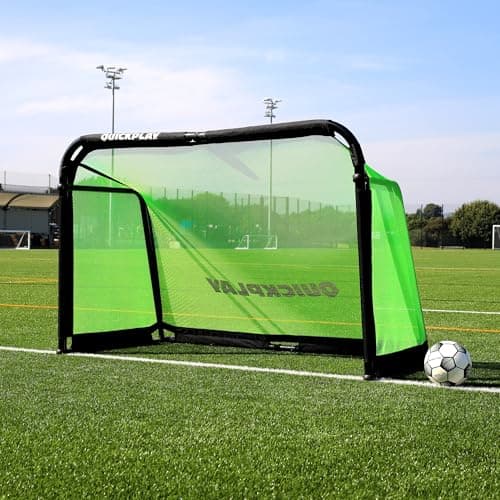 Image of QuickPlay PRO ALU Training Instant Football Goal 6x4ft - Aluminium Football Goal for the Garden, 10 Second Foldable Setup, Indoor & Outdoor Kids Football Net, Junior Mini Goal