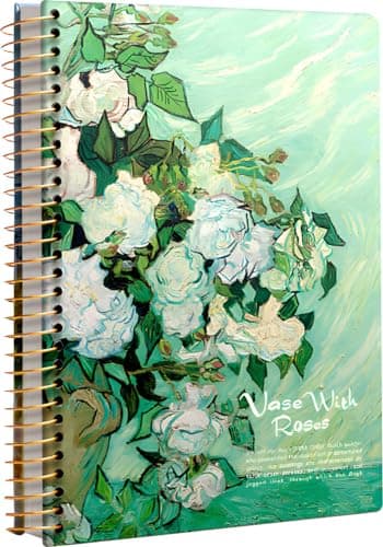Image of ipoul Large Spiral Notebook, B5, 300 Pages, 8x10 Big Notebook, Hardcover Large Journal, Thick Lined Paper, Between College Ruled and Wide Ruled, Van Gogh Gifts for Women and Children.