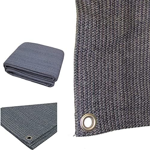 Image of UKB4C Breathable & Weatherproof Caravan Awning Carpet Weaveatex Motorhome Tent Groundsheet Matting Blue/Grey 2.5 x 4.5m