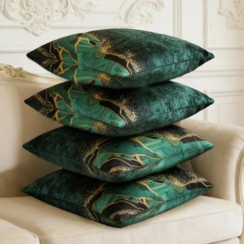 Image of Traziewell Cushion Covers 45 x 45 Pack of 4 Modern Cushions for Sofa Bed Car Home Decorations Square Pillow Cases 18 inch 2107