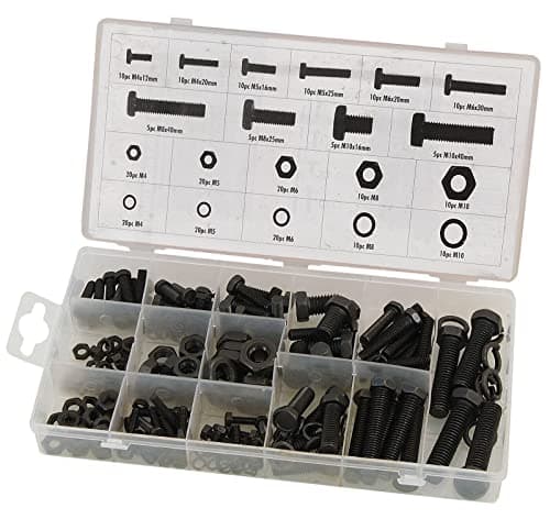 Image of 240 Piece Nuts and Bolts Assorted Set M3 M4 M5 M6 M8 M10 Stainless Steel Nuts & Bolts Assortment Kit with Box for Home, Office and Workshop