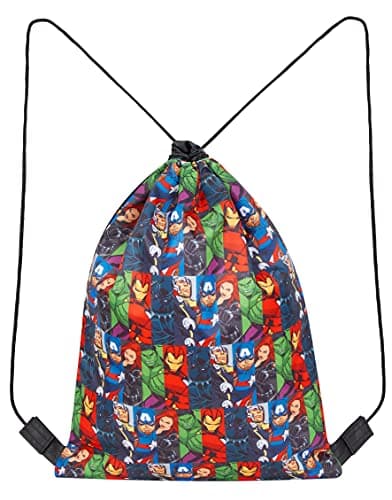 Image of Marvel Avengers Drawstring Bag For Boys, School PE Bag, Kids Gym Sack For Sports, Swimming, Football, Gifts For Childrens