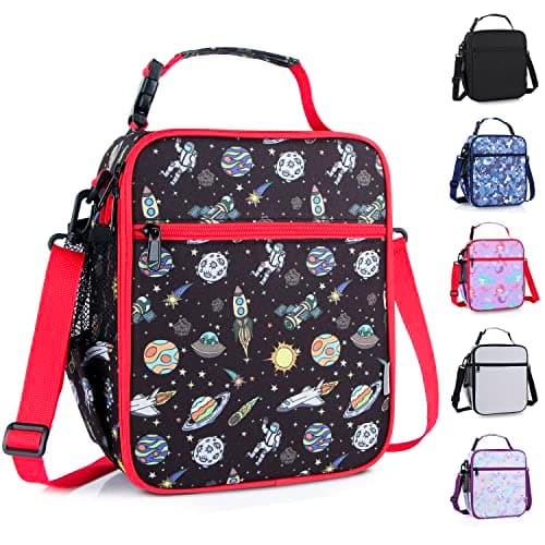 Image of hombrima Kids Insulated Lunch Box Bag, Thermal Picnic Cool Bags with Adjustable Strap for Adults Children Women Men Boys Girls School Work(Planet01)