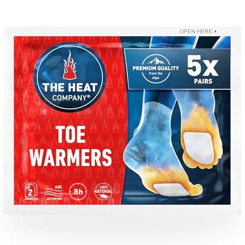 Image of THE HEAT COMPANY Toewarmers - 5 Pairs - EXTRA WARM - Adhesive - Foot Warmers - 8 Hours Warm Feet - Instant Heat - Air Activated - Purely Natural