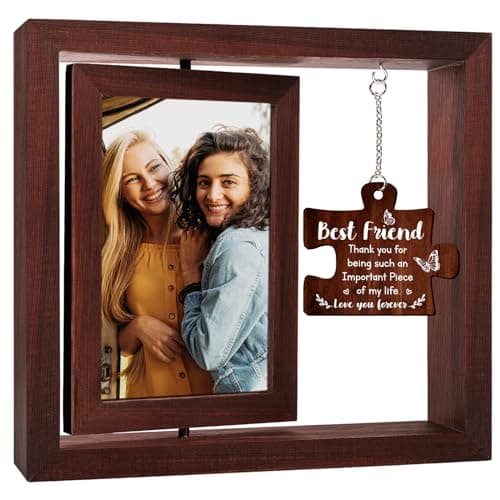 Image of Best Friend Photo Frame, Friendship BFF Gifts for Women, Friends Picture Frame 4x6, Besties Female, Long Distance Going Away Birthday Gifts for Friend Women - Best Friends Forever