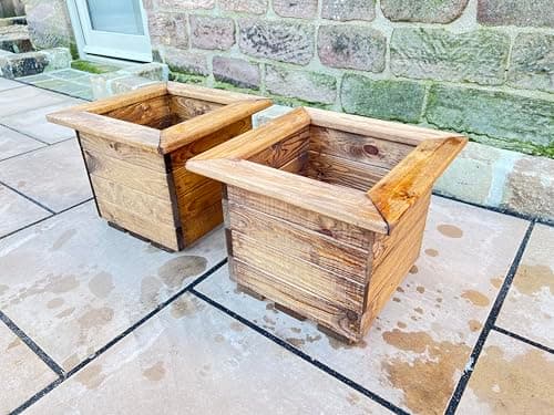 Image of Charles Taylor 2 Piece Country Regular SQ Garden Planter