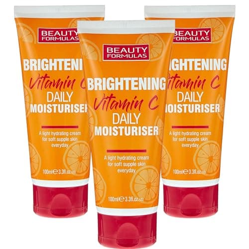Image of Beauty Formulas Vitamin C Moisturiser Cream for Face, Neck - Brightening Hydrating Face Cream with Vitamin C, E, B for Women, Daily Skin Care Moisturiser All Skin Types 100 ml, 3 pack+Cheeroo Magnet