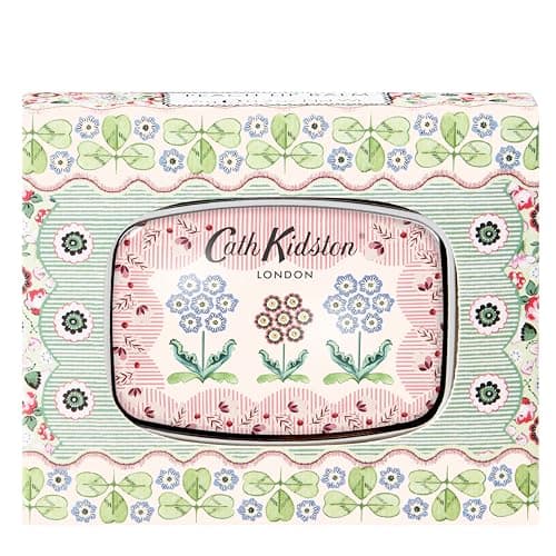 Image of Cath Kidston Lip Balm 6g and Compact Mirror in Display Tray, Shea Butter and Hyaluronic Acid, Essential Oils, Pocket and Travel Size, Vegan and Cruelty Friendly, Beauty Gift For Her