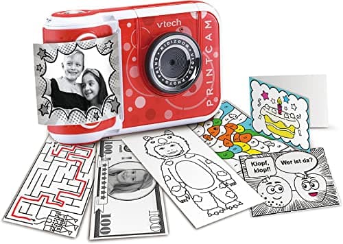 Image of VTech KidiZoom Print Cam - Instant Kids Camera with Print Function, Selfie and Video Function, Effects, Games and Much More - For Children Aged 4-12 Years